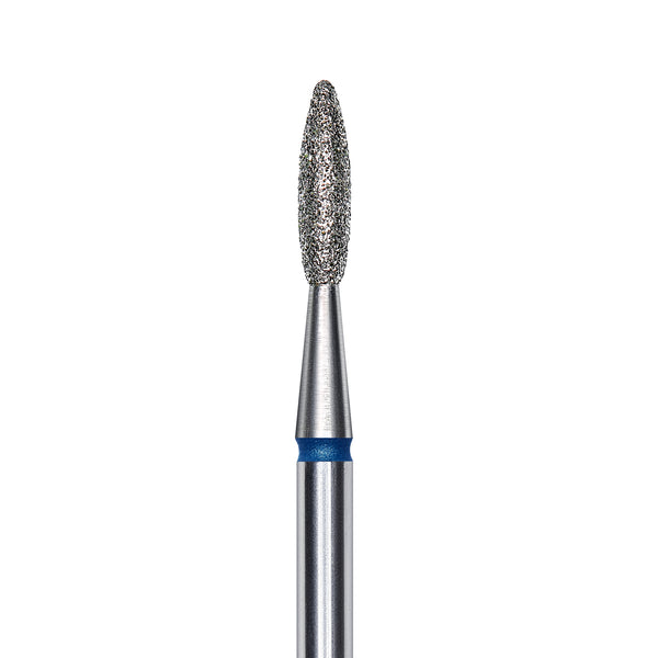 Staleks Diamond nail drill bit, "flame", blue, head diameter 2.1mm/ working part 8mm FA10B021/8.