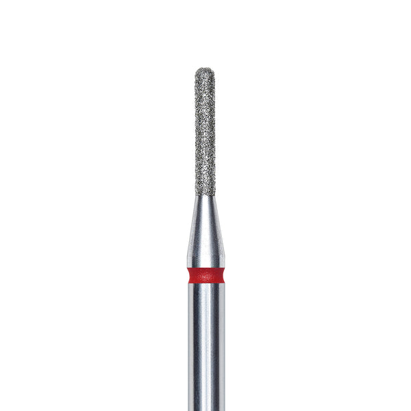 Staleks Diamond nail drill bit, rounded "cylinder", red, head diameter 1.4mm/ working part 8mm FA30R014/8.