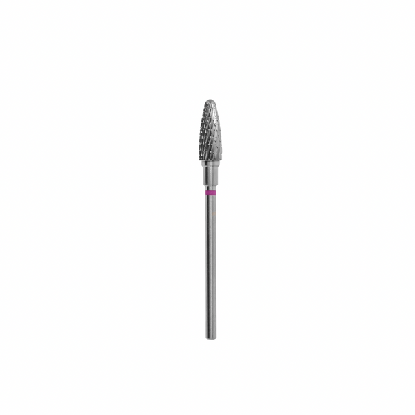 Staleks Carbide nail drill bit, "corn" purple, head diameter 5mm / working part 13mm FT90V050/13.