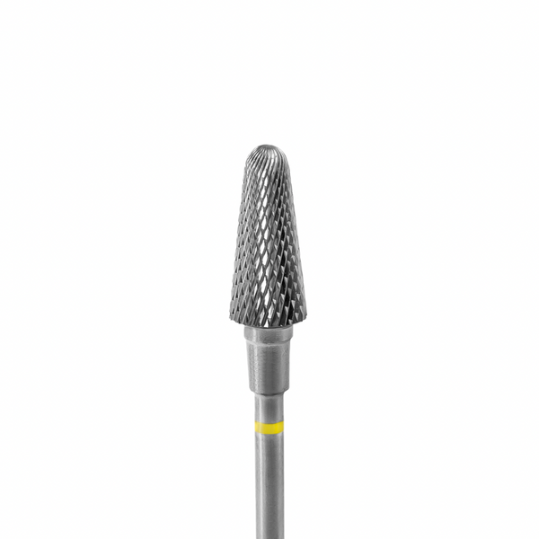 Staleks Carbide nail drill bit, "frustum" yellow, head diameter 6mm / working part 14mm FT70Y060/14.