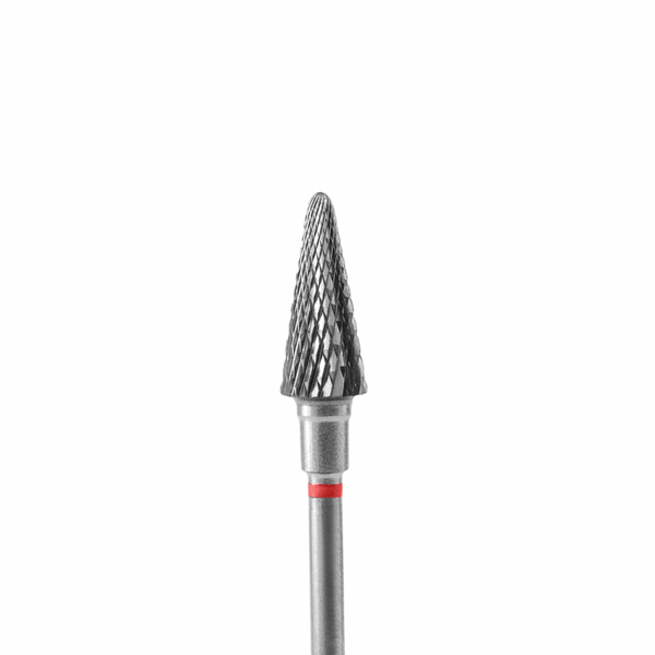 Staleks Carbide nail drill bit, "cone" red, head diameter 6mm / working part 14mm FT71R060/14.
