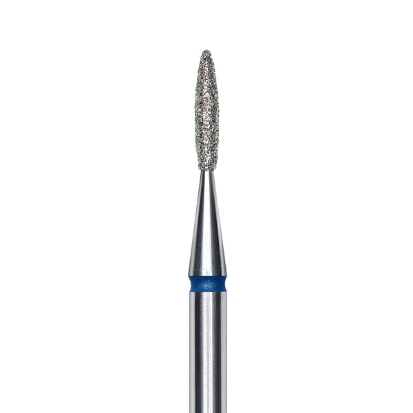 Staleks Diamond nail drill bit, "flame", blue, head diameter 1.6mm/ working part 8mm FA10B016/8.