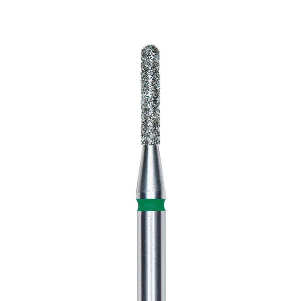 Staleks Diamond nail drill bit, rounded "cylinder", green, head diameter 1.4mm/ working part 8mm FA30G014/8.