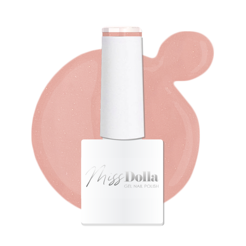 Miss Dolla translucent pink gel polish for professional nail care.