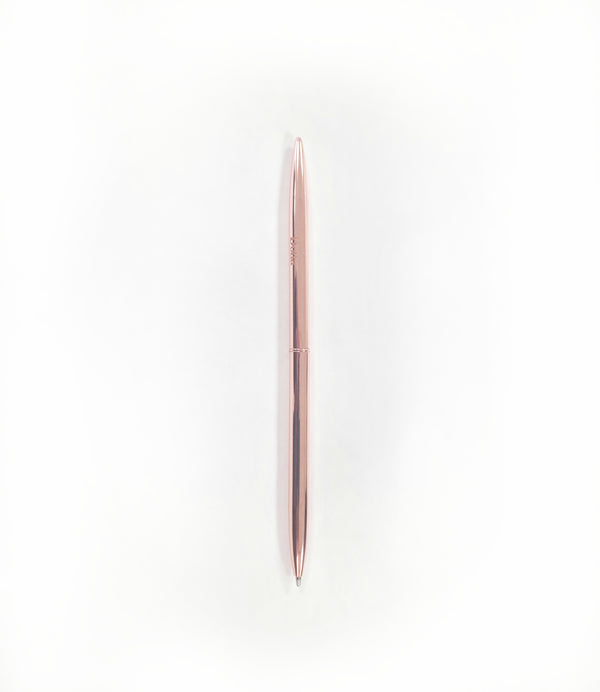 This ballpoint pen is a black pen with golden rose design pen from the top nail brand UK Miss Dolla.
