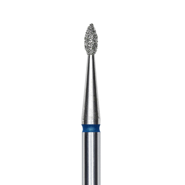Staleks Diamond nail drill bit, "drop" , blue, head diameter 1.6 mm/ working part 4mm FA40B016/4
