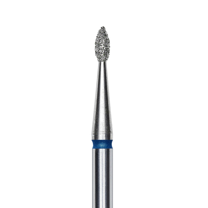 Staleks Diamond nail drill bit, "drop" , blue, head diameter 1.6 mm/ working part 4mm FA40B016/4.