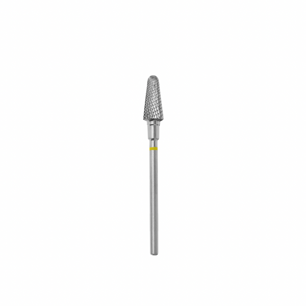 Staleks Carbide nail drill bit, "frustum" yellow, head diameter 6mm / working part 14mm FT70Y060/14