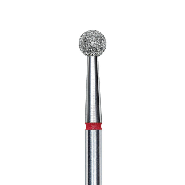 Staleks Diamond nail drill bit, "ball", red, head diameter 4mm FA01R040