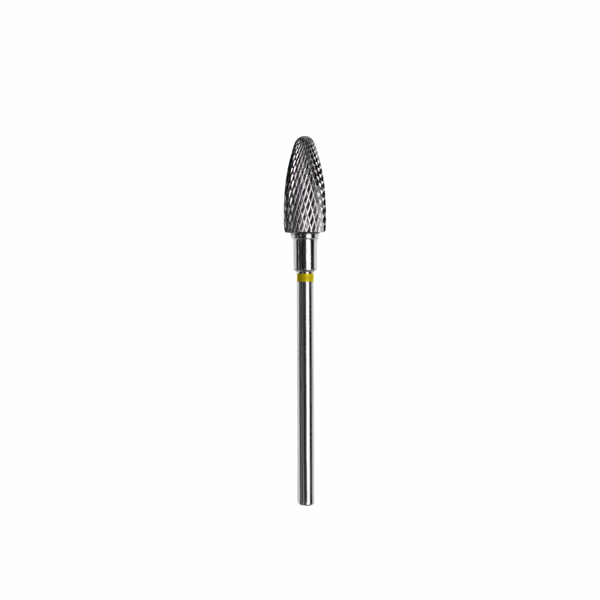 Staleks Carbide nail drill bit, "corn" yellow, head diameter 6mm / working part 14mm FT90Y060/14.