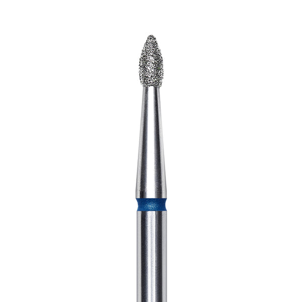 Staleks Diamond nail drill bit, pointed "bud" , blue, head diameter 1.8mm/ working part 4mm FA60B018/4