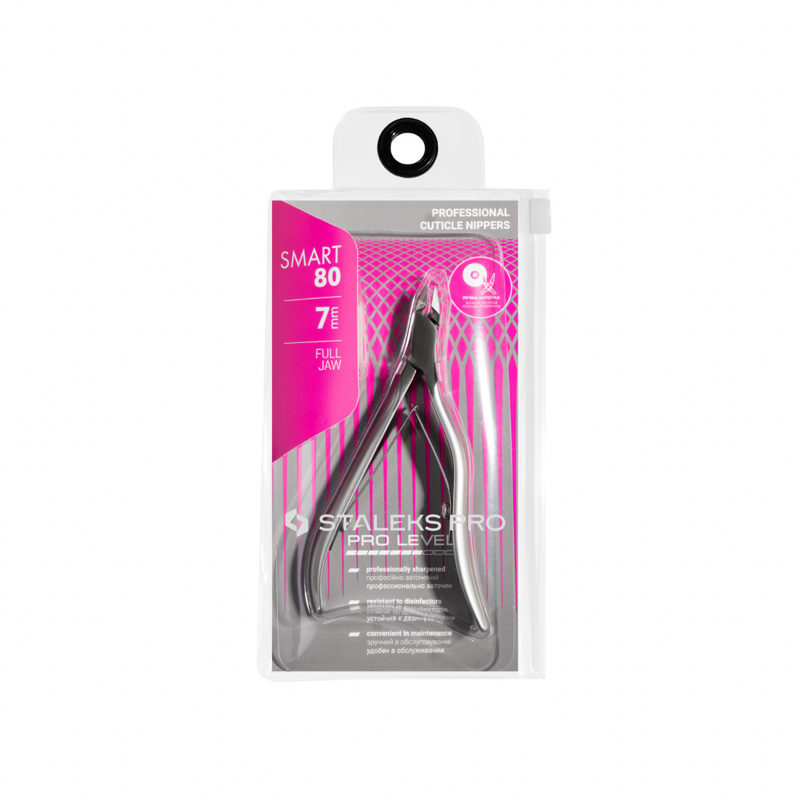 STALEKS PRO NS-80-7 cuticle nippers, crafted for accuracy.