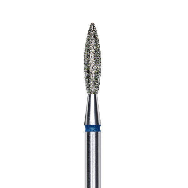 Staleks Diamond nail drill bit, "flame", blue, head diameter 2.3mm/ working part 10mm FA10B023/10.