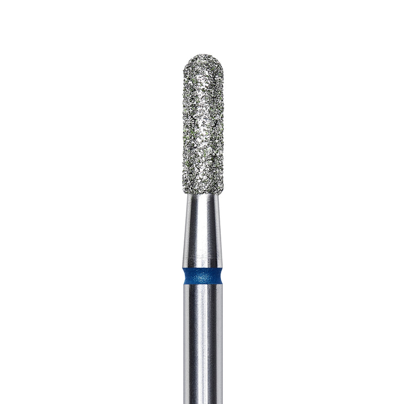 Staleks Diamond nail drill bit, rounded "cylinder", blue, head diameter 2.3mm/ working part 8mm FA30B023/8.