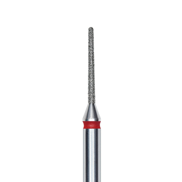 Staleks Diamond nail drill bit, "needle", red, head diameter 1mm/ working part 10mm FA80R010/10
