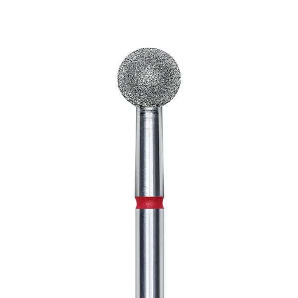 Staleks Diamond nail drill bit, "ball", red, head diameter 5mm FA01R050