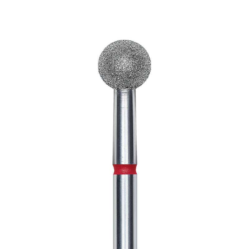 Staleks Diamond nail drill bit, "ball", red, head diameter 5mm FA01R050.
