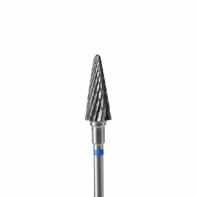 Staleks Carbide nail drill bit, "cone" blue, head diameter 6mm / working part 14mm FT71B060/14