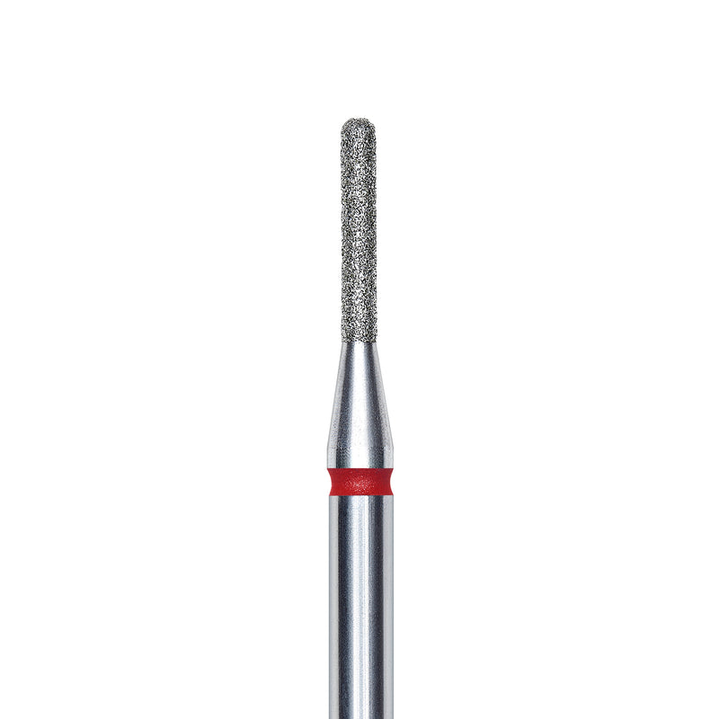 Staleks Diamond nail drill bit, rounded "cylinder", red, head diameter 1.4mm/ working part 8mm FA30R014/8