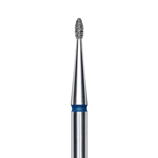Staleks Diamond nail drill bit, rounded "bud" , blue, head diameter 1.2mm/ working part 3mm FA50B012/3.