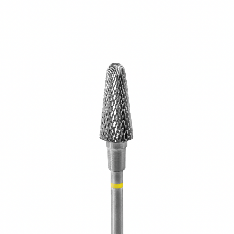 Staleks Carbide nail drill bit, "frustum" yellow, head diameter 6mm / working part 14mm FT70Y060/14