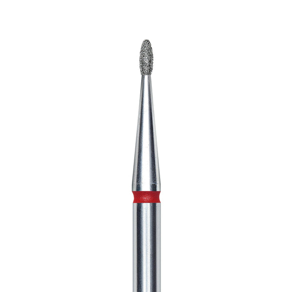 Staleks Diamond nail drill bit, rounded "bud" , red, head diameter 1.2mm/ working part 3mm FA50R012/3
