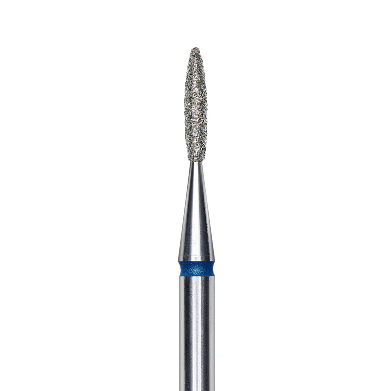 Staleks Diamond nail drill bit, "flame", blue, head diameter 1.6mm/ working part 8mm FA10B016/8