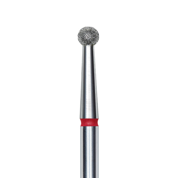 Staleks Diamond nail drill bit, "ball", red, head diameter 2.7mm FA01R027.