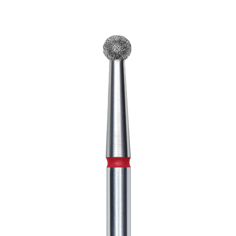 Staleks Diamond nail drill bit, "ball", red, head diameter 2.7mm FA01R027