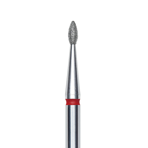 Staleks Diamond nail drill bit, "drop" , red, head diameter 1.6mm/ working part 4mm FA40R016/4.