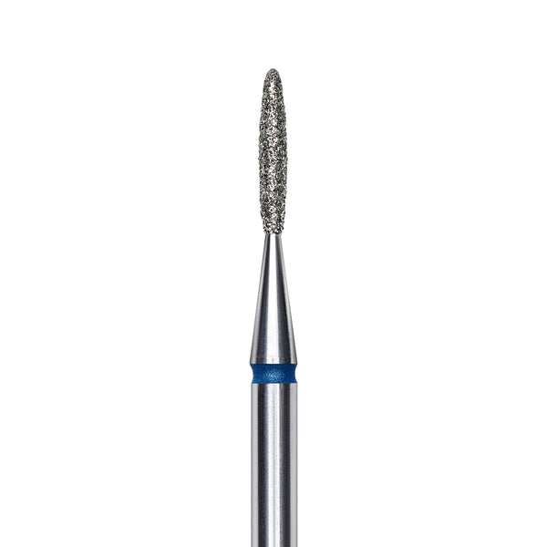 Staleks Diamond nail drill bit, "flame", blue, head diameter 1.4mm/ working part 8mm FA10B014/8