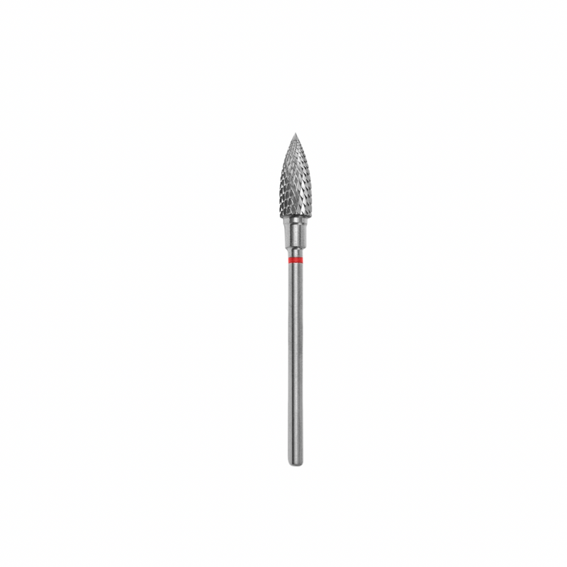 Staleks Carbide nail drill bit, "flame" red, head diameter 5mm / working part 13.5mm FT10R050/13.5.