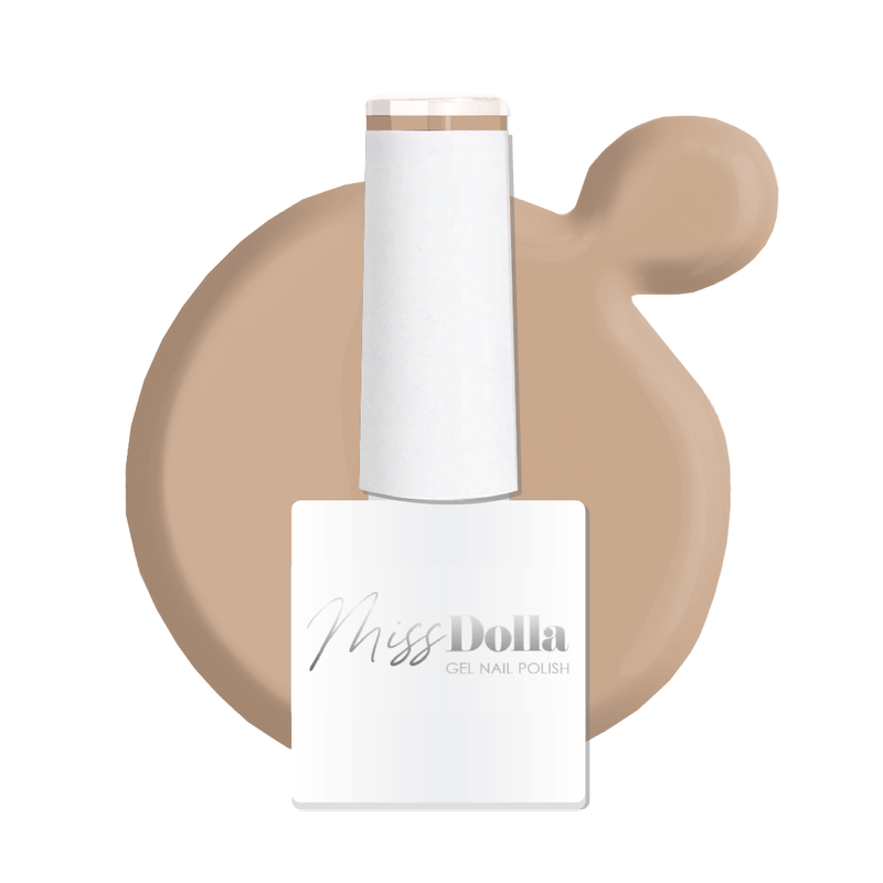 sandy colour classy beige colour from Miss Dolla, one of the best gel polish brands in the UK