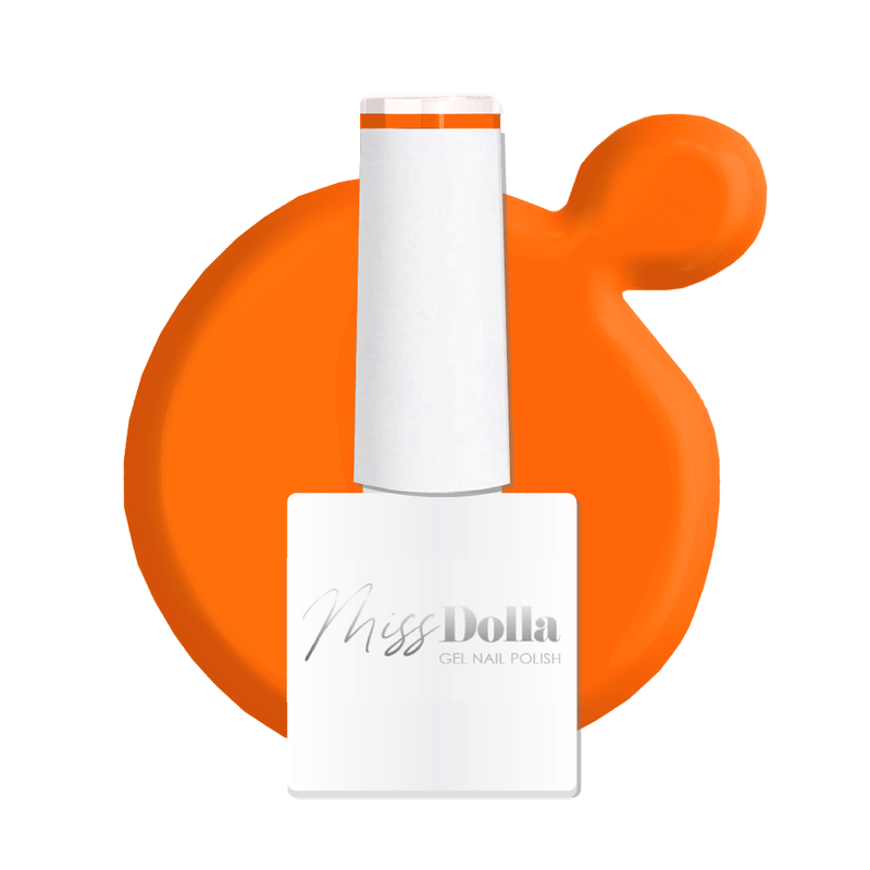 perfect coverage and long lasting flexible Bright powerful tangerine gel nail polish