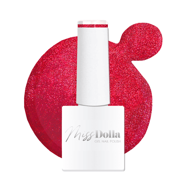 non chipping non yellowing long lasting Bright, shimmery, perfect shade of neon red gel nail polish